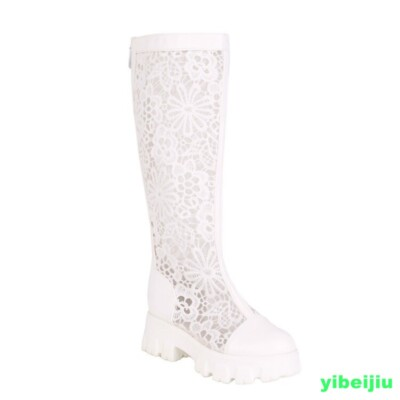 #ad Women#x27;s Sandals Knee High Boots Mid Chunky Heel Shoes Zip Mary Janes Pumps Lady $80.71