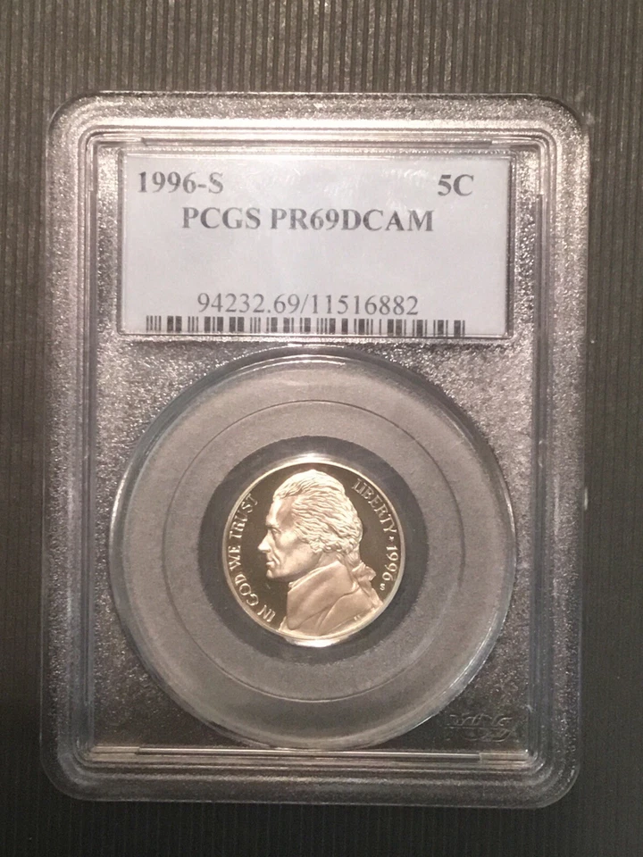 1996S Jefferson PCGS PR69 DCAM 4 Silver 5C  Roll 2006 Album 1938 118 Coin Lot - Image 2 of 4