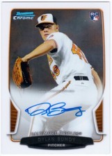 DYLAN BUNDY 2013 Topps Bowman Chrome Signed On Card Autograph