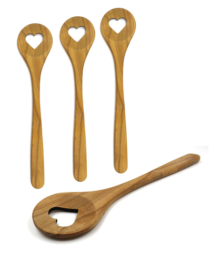 Abbott Collection Kürbis-Holzlöffel Set – 4 Stück, 12,7 Cm, Perfekt Für Herbst-Dekoration Und Kürbis-Latte