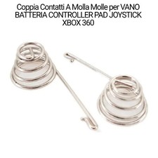 Coppia Contatti A Molla Molle per VANO BATTERIA CONTROLLER PAD JOYSTICK XBOX 360