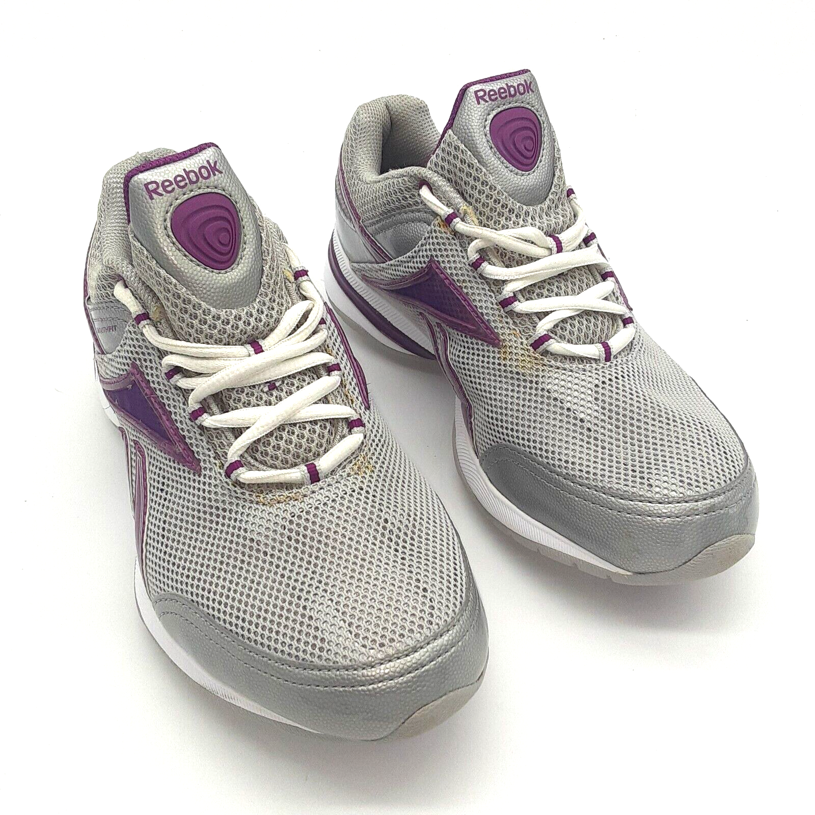 Reebok Womens Shoes Easytone Size 7 Athletic Toning Sneaker Mesh Gray Purple