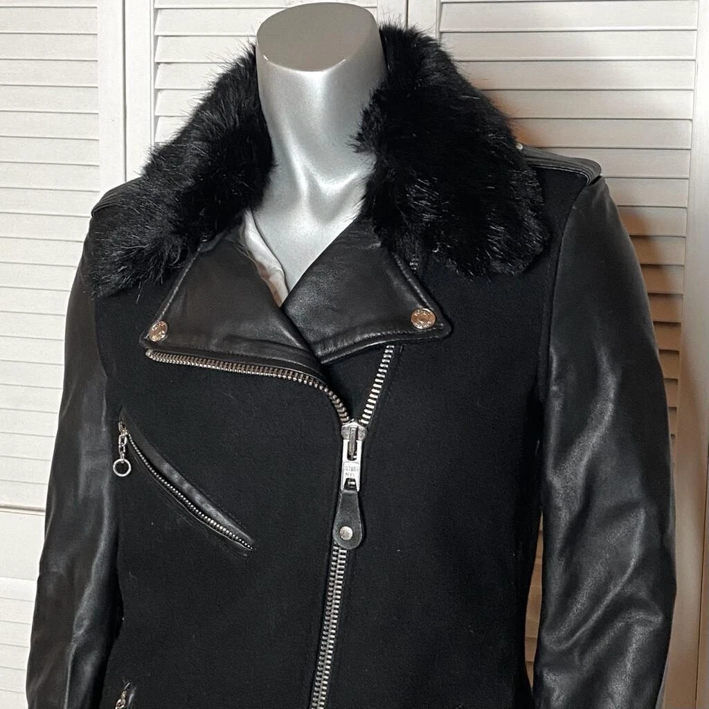 Schott top fur collar