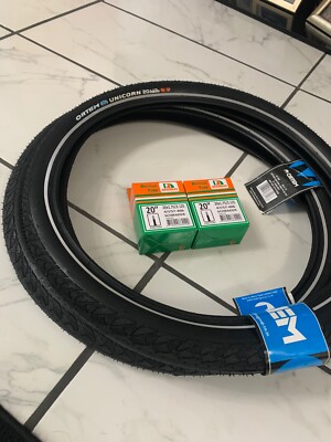 2 x Ortem Unicorn 20 x 1,75 Qualitäts Fahrradreifen & Schläuche 47-406 Stößelschutz