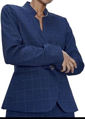 Zara Blue Check Tailored Blazer Suit -BNWOT UK