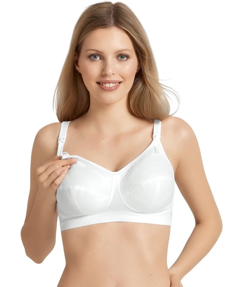 ANITA 5051 FULL-FIGURE MISS COTTON NURSING BRA IN WHITE - Image 3 of 4