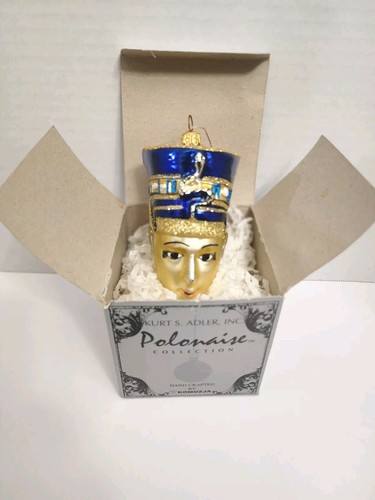Vtg Kurt Adler Komozja Polonaise Egyptian Glass Christmas Ornament