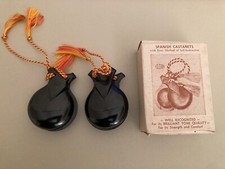 Vintage Wood Spanish Castanets New in Original Box