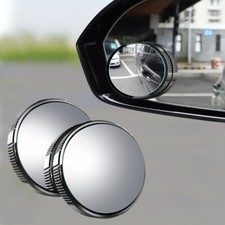 2pc Large Adjustable Blind Spot Mirror Car Wide Angle Add On for Driver Side