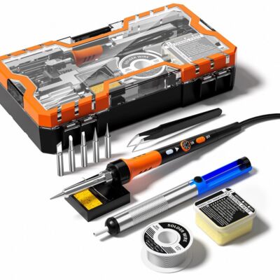 Soldering Iron Premium Kit 60W Soldering Gun with Ceramic Heater 12-in-1 Sold...