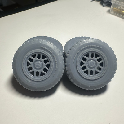 Resin 1/24 Scale: ''Mesa'' 12.5-Inch Wheels W/ Off Road Tires