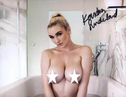 Kendra Sunderland signed model B 8x10 Photo -PROOF- -CERTIFICATE- (A0080) - Picture 1 of 2