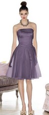 Cynthia Rowley 8001 Bridesmaid Strapless Cocktail Dress 10 Purple Bordeaux 219