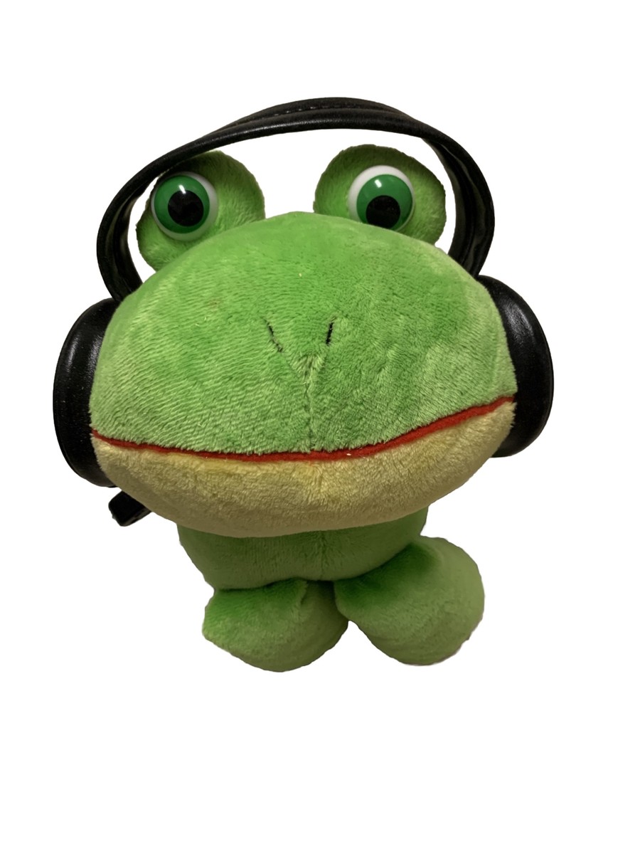 Iflops Frog Plush Share The Tunes Music Plug and Play Headphones
