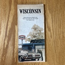 Texaco Map Wisconsin Milwaukee Madison Green Bay 1972 Gas Oil Advertising