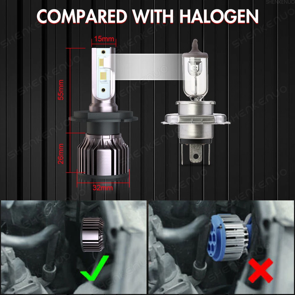 Faros LED redondos de 7 pulgadas alto/bajo H4 para Mercedes Benz 240D 300D 220D 300TD 280 Foto 2 de 4