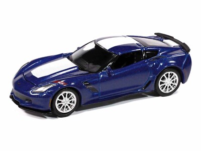 2018 CHEVROLET CORVETTE GRAND SPORT ADMIRAL BLUE 1/64 AUTO WORLD