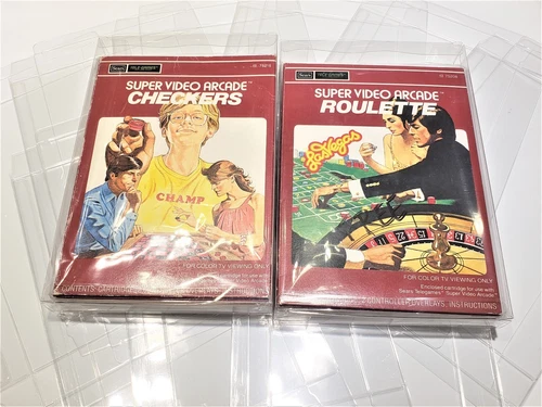 10 OVERSIZE Intellivision Video Game Clear Case Cases Sleeve Box Protector CIB