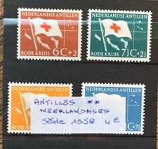 TIMBRES ANTILLES NEERLANDAISES SERIE 1958 NEUFS ** MNH