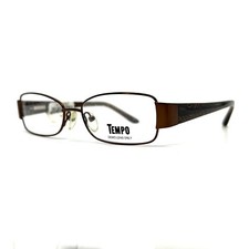 Tempo WM 0010 BR Eyeglasses Frames Brown Rectangular Full Rim 51-16-135