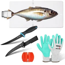 FLISSA 4PC Fish Fillet Set Foldable Fillet Board Fillet Knife Fish Cleaning Kits