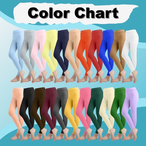 EMEM Apparel Women's Solid Colored Opaque Microfiber Footless Dance Tights - Picture 67 of 161