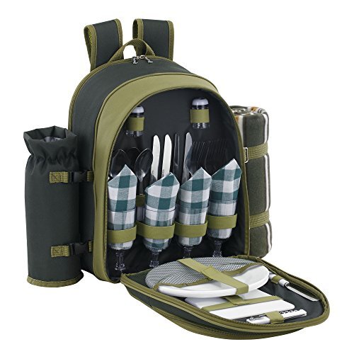 vonshef 4 person roll top picnic backpack