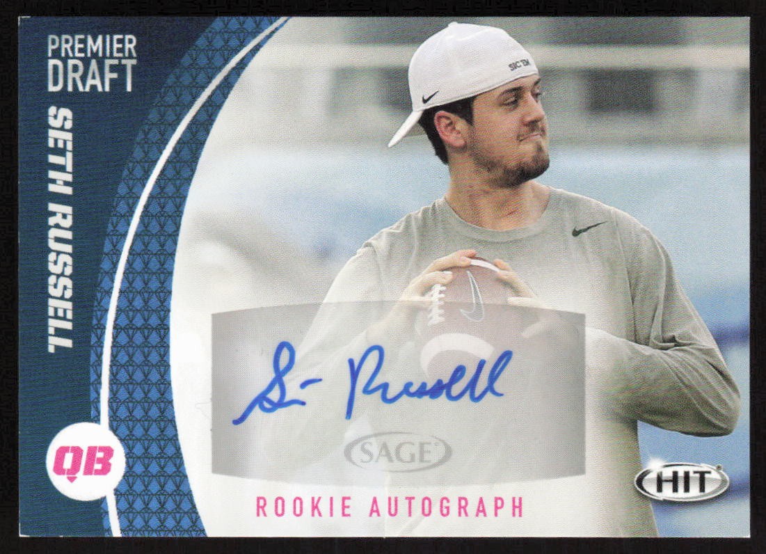 2017 SAGE HIT Autographs Seth Russell #A85 Rookie Baylor Bears