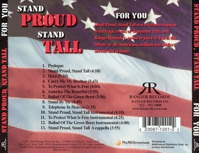 FOR YOU STAND PROUD, STAND TALL NEW CD
