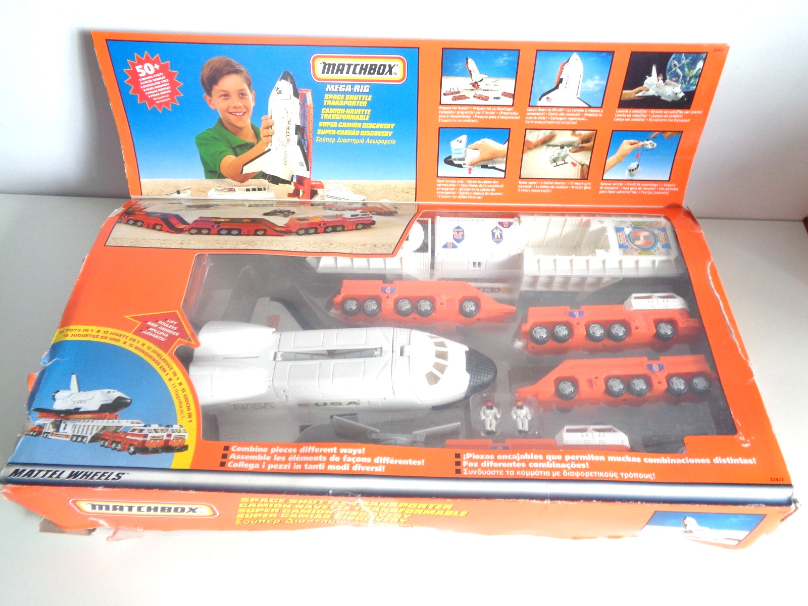 Matchbox Mega Rig NASA Space Shuttle Transporter Toy - Complete boxed