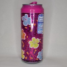 Vaso de pared Cool Gear ROSA tropical leopardo 16 oz a prueba de derrames Dbl sin BPA