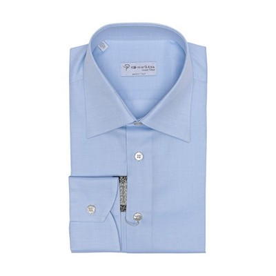 690$ LUXURY GERLIN Shirt Light Blue ALUMO Cotton 2B ZILLI