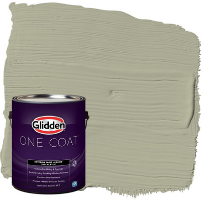 Glidden Exterior Paint Premiumr Sage/Photo Gray One Coat Satin 1-Gallon