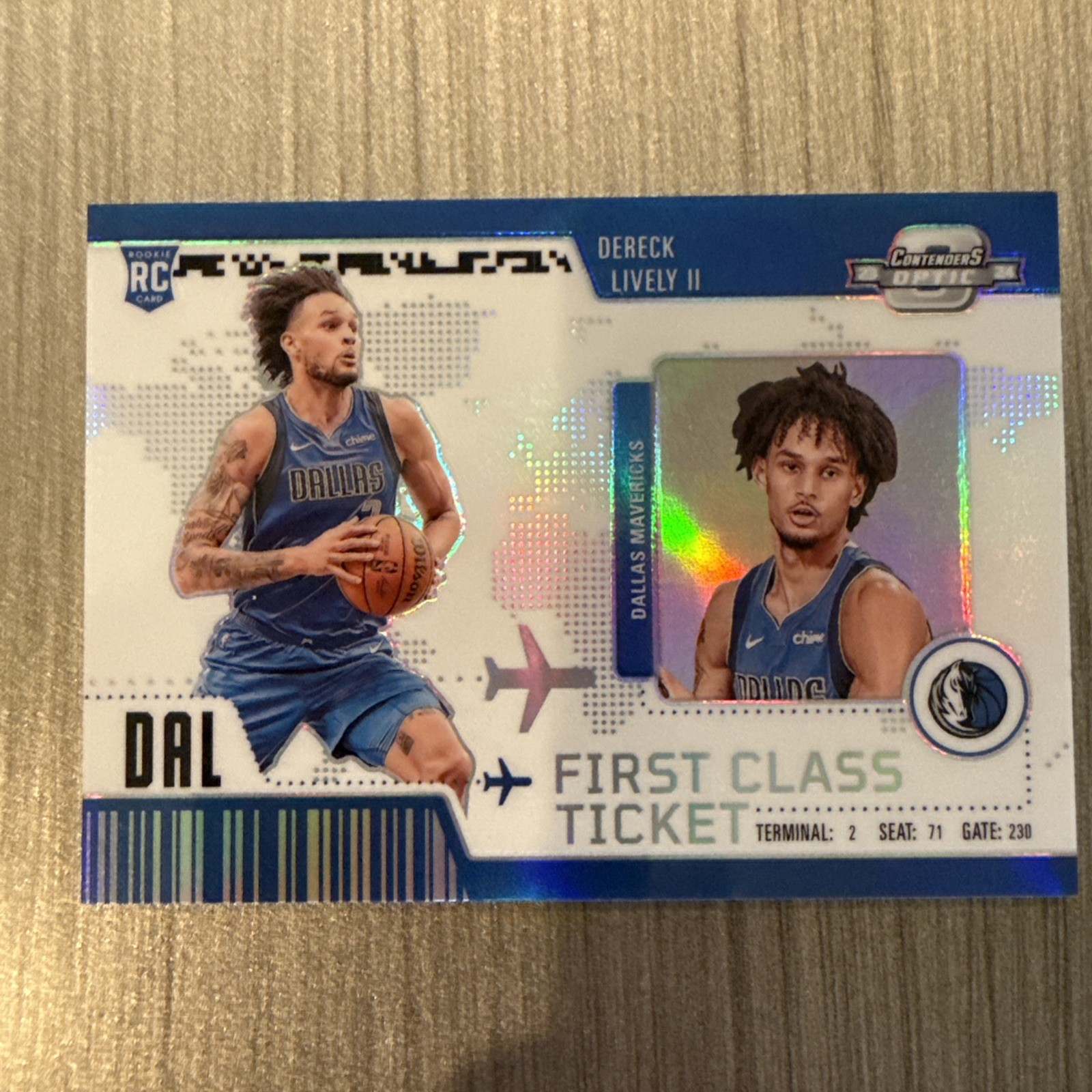 Dereck Lively II 2023-24 Contenders Optic First Class Ticket Rookie Mavericks RC