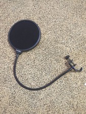 Dragonpad 6" Microphone Studio Pop Filter with Clamp Black Bendable