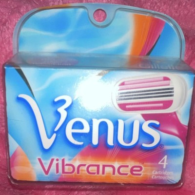 Gillette Venus Vibrance Refill Cartridges 4 Pack, 3-Blade, Pink/White, Women