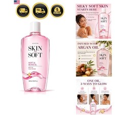 Skin So Soft Soft Sensual Bath Oil with Argan Moisturizing Shower Oil for ...