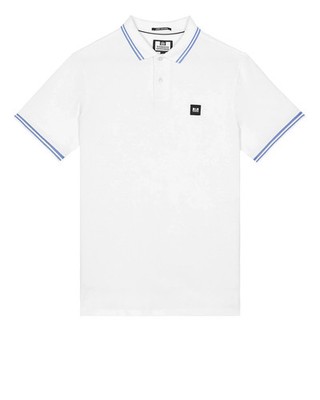 Weekend Offender LEVANTO POLO WITH CONTRAST TIPPING WHITE/CORNFLOWER