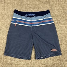 Vineyard Vines Shorts Mens Size 30 Swim Trunks Blue Striped Beach Summer