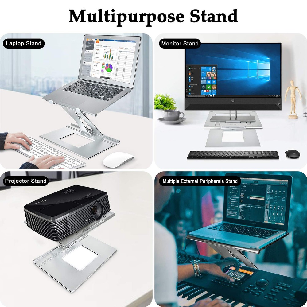 Adjustable Aluminum Ergonomic Laptop Stand for Desk with Ventilation