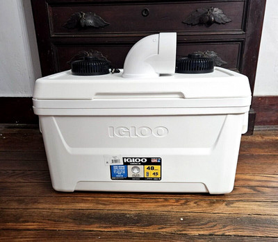 Onos 48qt Rechargeable White 2 Fan USB Swamp Cooler Portable Air Conditioner