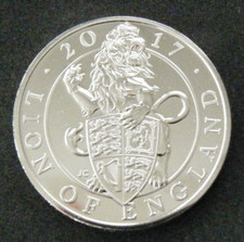 2017 The Queens Beasts Lion of England UK £5 Five Pound BU Coin