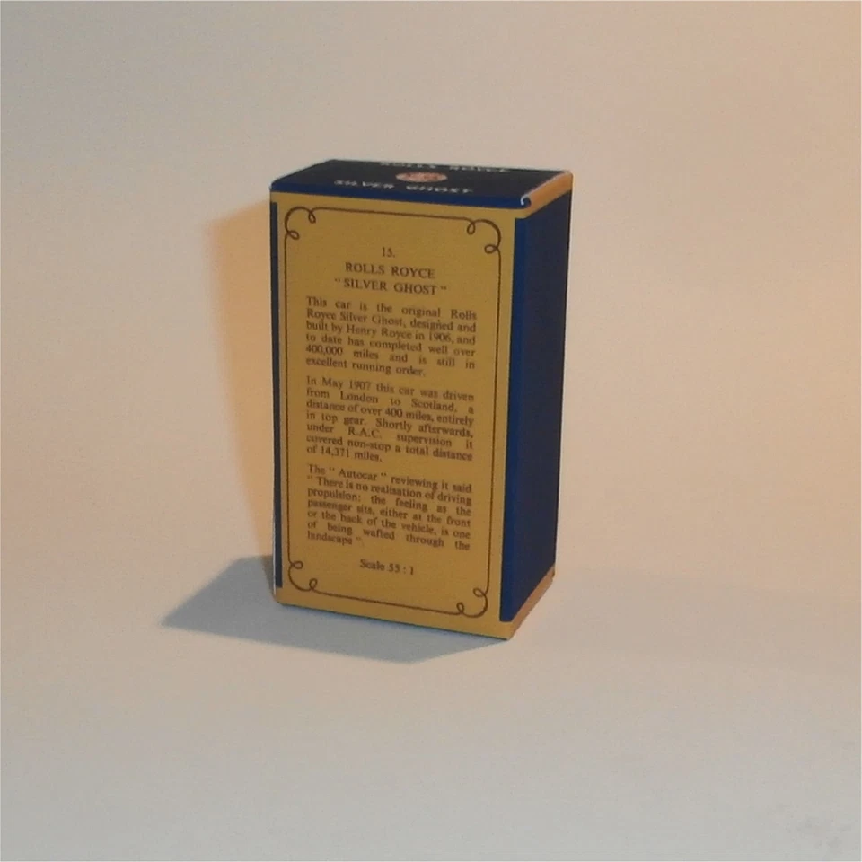 Matchbox Lesney Yesteryear 15 a Rolls Royce Silver Ghost C Style Repro Box - Image 3 of 4