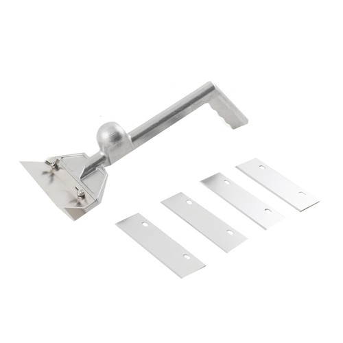 Grillschaber BBQ Grill Flache Platte Reinigungs Schaber mit 4x Edelstahlklinge - Afbeelding 8 van 16