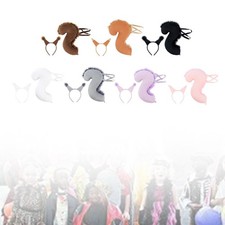 Squirrel Ears and Tail Set Cosplay Headband for Masquerade Stage Performance