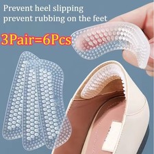 3Pair Silicone Heel Stickers Heels Grips for Women Men Anti Slip Heel Cushions