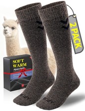 Over-The-Calf Alpaca Wool Boot Socks for Men Women - Thick Thermal Socks for ...