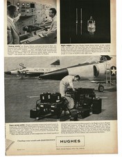 1956 Hughes Aircraft Electronics for USAF Test Fighter Jets Vintage Print Ad
