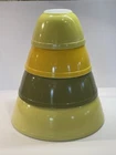 Vintage Pyrex 4 Pc Mixing Bowl Set 401, 402, 403, Large No Number Marking