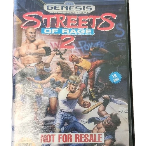 TÍTULO:SEGA Genesis Streets of Rage 2 NFR Not For Resale Rare Variant Tested